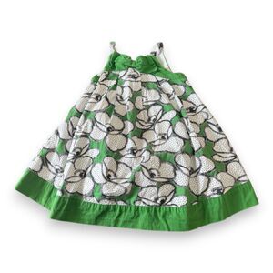 Janie and Jack Green Floral Sleeveless Dress 12-18 Months Sundress VGUC Bow